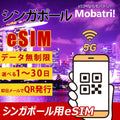 【シンガポール eSIM】 無制限プラン 1日～30日 プリペイド esim  StarHub回線 データ通信専用 5G/4G